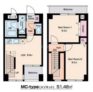 プレジールS【7階】の間取り
