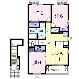 エテルノ フェリーチェI【2階】の間取り
