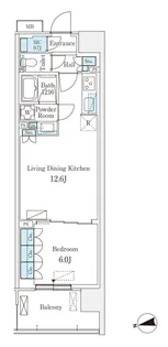 スカイグランデ津田沼【7階】の間取り