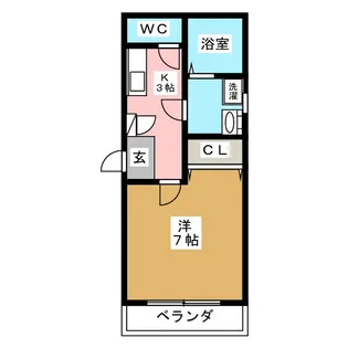 クレフラスト井戸田町【2階】の間取り