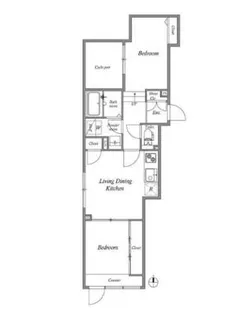 ルクレ目白西坂【2階】の間取り