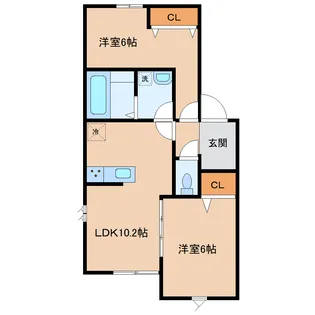 アスコット松森【1階】の間取り