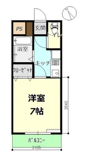 ミモザハイム【1階】の間取り