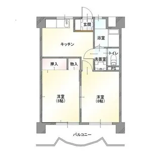 城南ハイツ【4階】の間取り