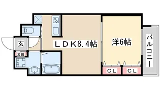グレース元今里【7階】の間取り