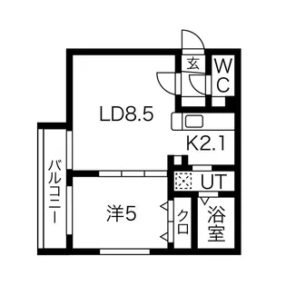 カレラ平和通【4階】の間取り