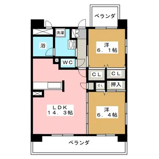 SOLEIL新守山【4階】の間取り