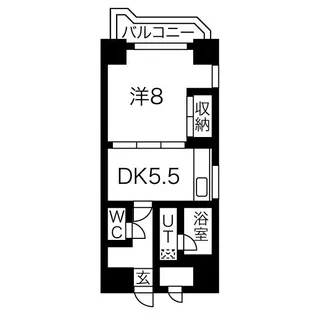 ドミ18ロイヤル【8階】の間取り