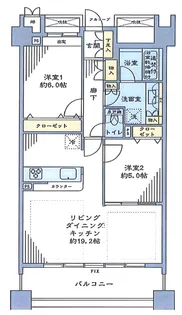ベイサイドステージ東京【2階】の間取り