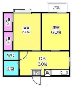 ファーストイン ビバリーヒルズA棟【3階】の間取り