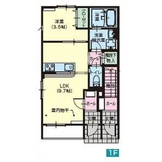 アリアコートオヤマ【1階】の間取り
