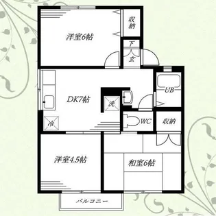 ハイツ須藤I【2階】の間取り
