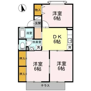 リバーサイド森町II【1階】の間取り