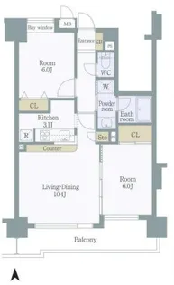 ルイシャトレ門前仲町【7階】の間取り