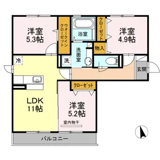 エスペランサ【1階】の間取り