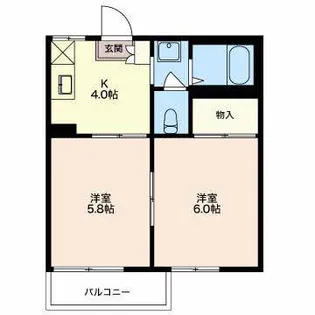 コーポヤコウ A【2階】の間取り