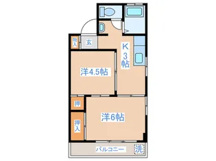 川本マンション【3階】の間取り