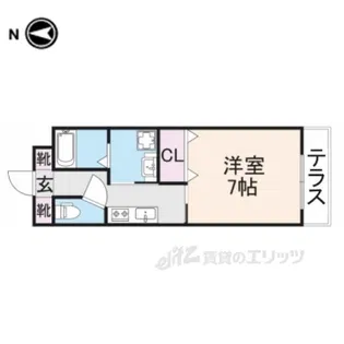 シャンテー長尾【1階】の間取り