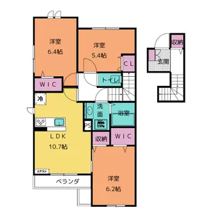 グランエール【2階】の間取り