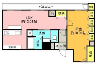 さんろーどダイヤモンドマンション【8階】の間取り