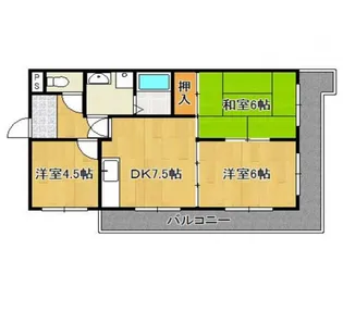 コスモグレイスI【1階】の間取り