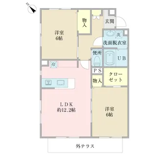 リベルタA【1階】の間取り