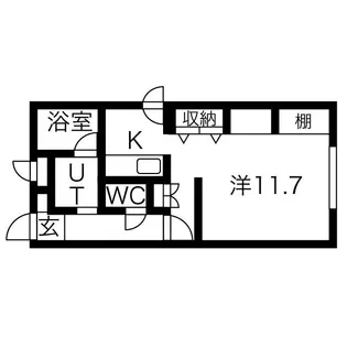 グロワール北18条【1階】の間取り