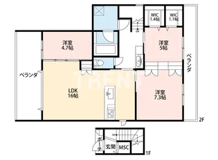 Maison Terrasse Asagaya【2階】の間取り