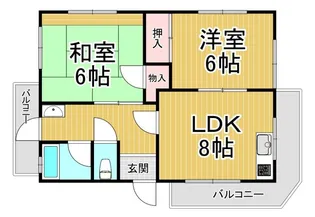 富士マンション【3階】の間取り