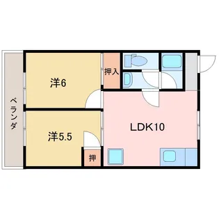 サニーコート惣開【2階】の間取り