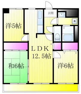 フローラル松戸【6階】の間取り