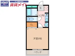 イーグルプレイス【3階】の間取り
