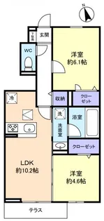 アバンティ八千代緑が丘弐番館【1階】の間取り
