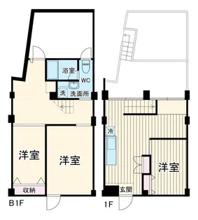 元住吉アートフラッツ【1階】の間取り
