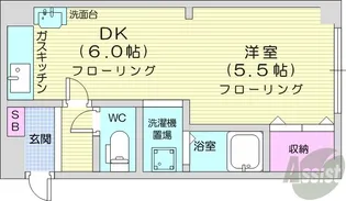 セサミハウス麻生【1階】の間取り