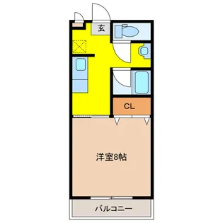 ニの宮ハイツ1【1階】の間取り