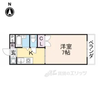 ラヴェニュー西牧野【1階】の間取り