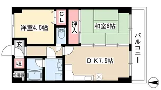 シェマリー香南【4階】の間取り