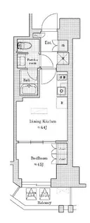 ディームス蔵前Residence【2階】の間取り