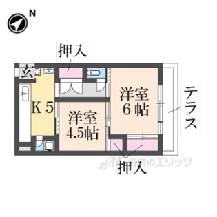 ヴィラ東伊丹【1階】の間取り