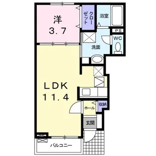 メゾン サンパティーク【1階】の間取り
