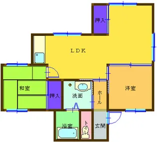 坂梨コーポ【2階】の間取り