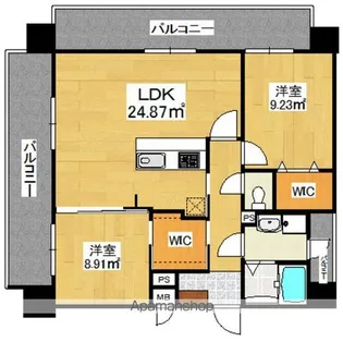 アクシオン箱崎プレミアム【5階】の間取り