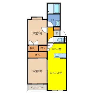 ヒルズハイツ【1階】の間取り
