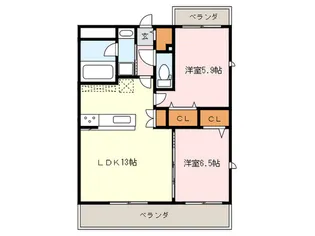 Deer Mum【3階】の間取り