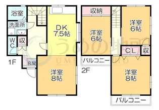 第1シャフトレジデンスD【1階】の間取り