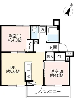 UR野方【4階】の間取り