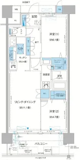 フロール川崎戸手【6階】の間取り