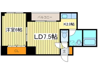 キャトレ-ル中島公園【2階】の間取り