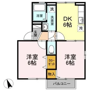 カーサ・イル・ポルト【2階】の間取り